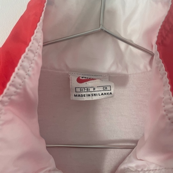 Retro Nike red windbreaker boys small play condition 3/4 sleeves - Picture 5 of 6